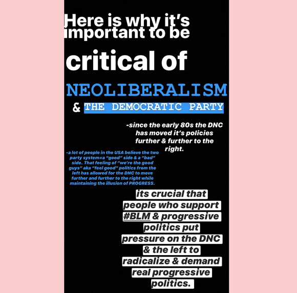 Emily Ratajkowski Neoliberalism Instagram Story