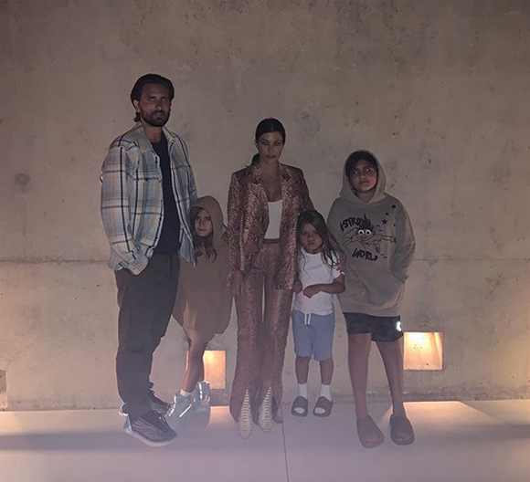 Kourtney Kardashian with Scott Disick and their kids Instagram