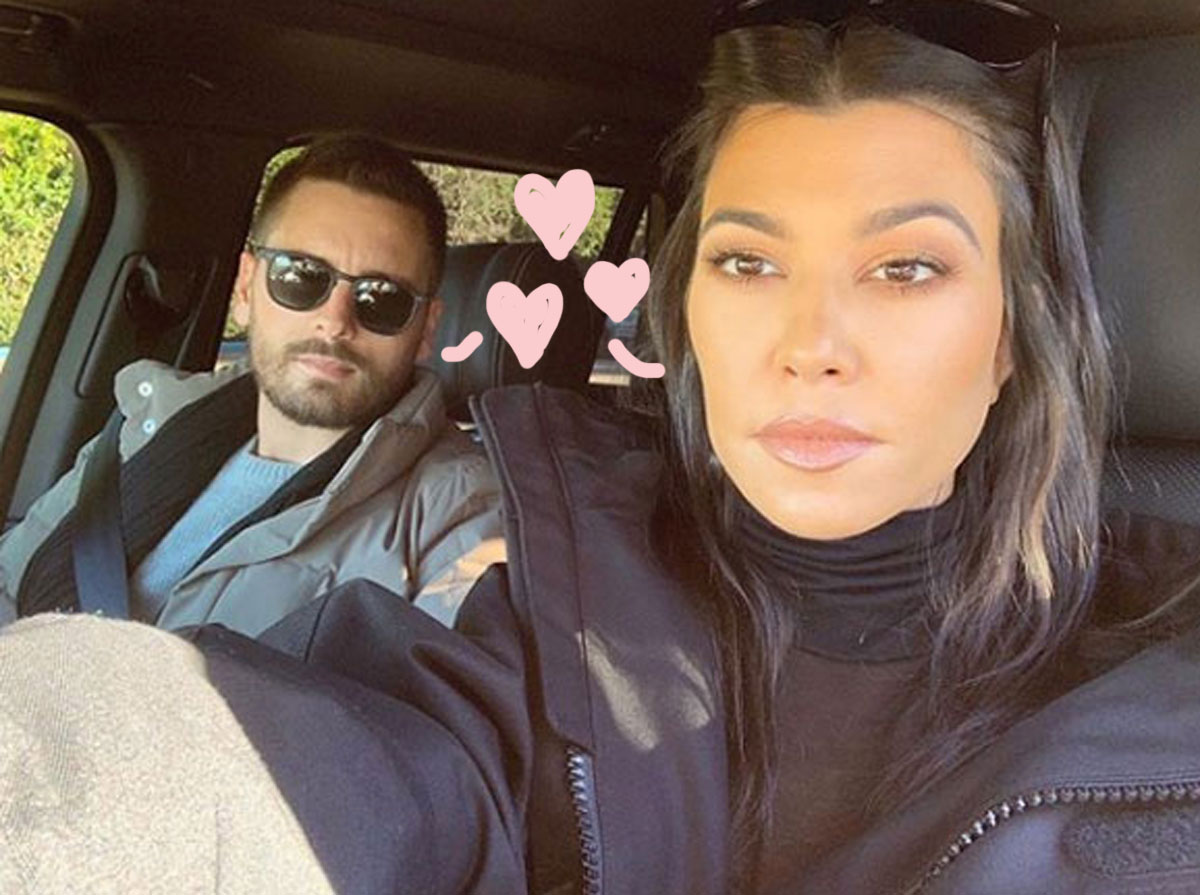 Sources say Scott Disick always flirts with Kourtney Kardashian.