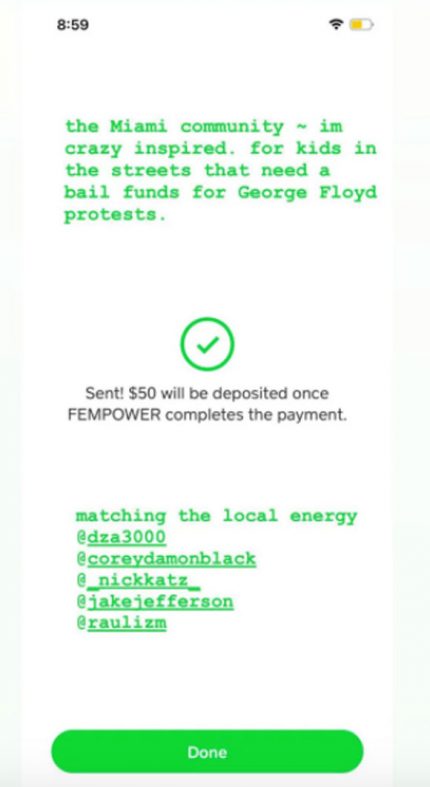 Virgil Abloh shares proof of his donation to a bail fund for George Floyd protestors.