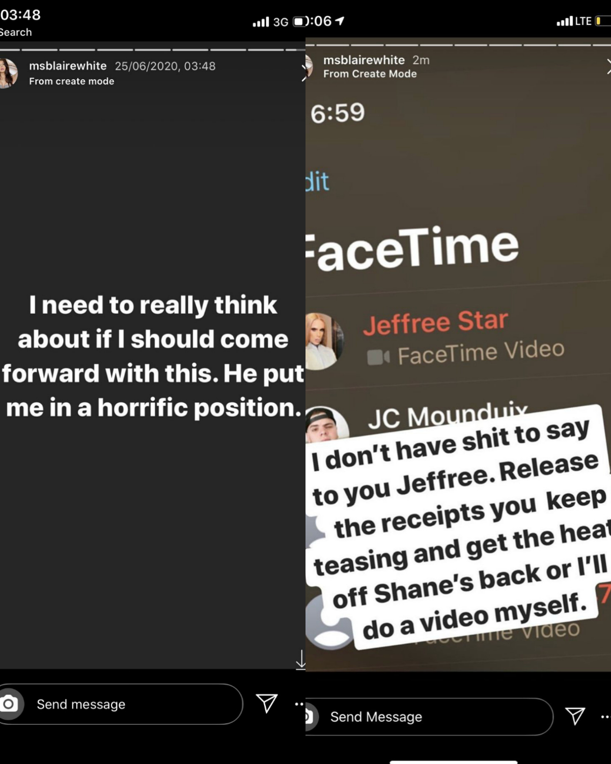 blaire white threats against jeffree star 3