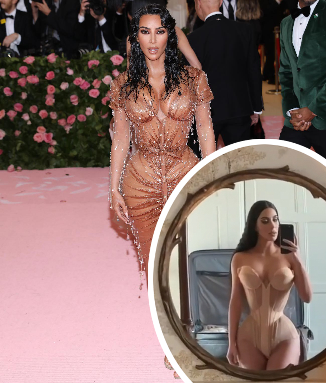 kim kardashian shows off her tiny waist in new video