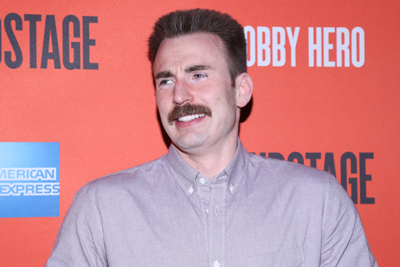 Chris Evans mustache Lobby Hero