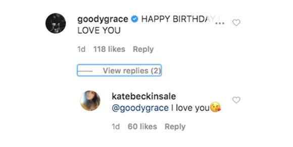 Kate Beckinsale and her beau Goody Grace have publicly said 'I love you' to each other.