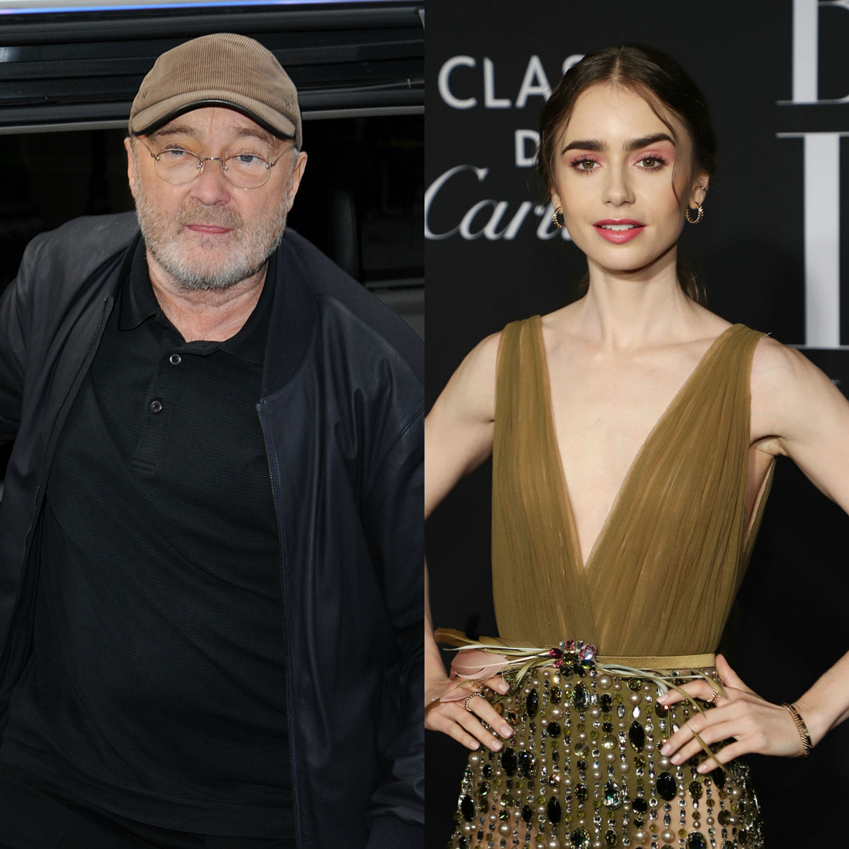Phil Collins and Lily Collins are related