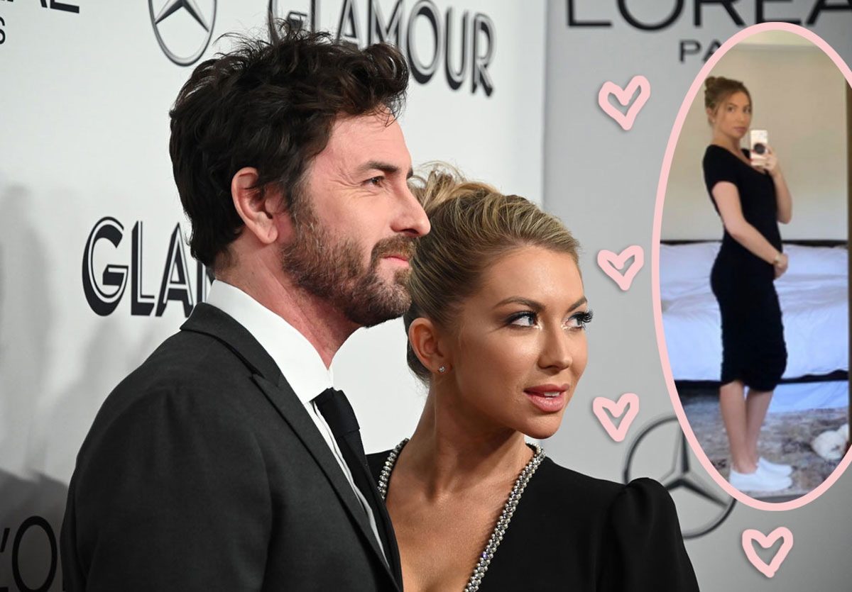 Stassi Schroeder shows off her growing baby bump on Instagram.
