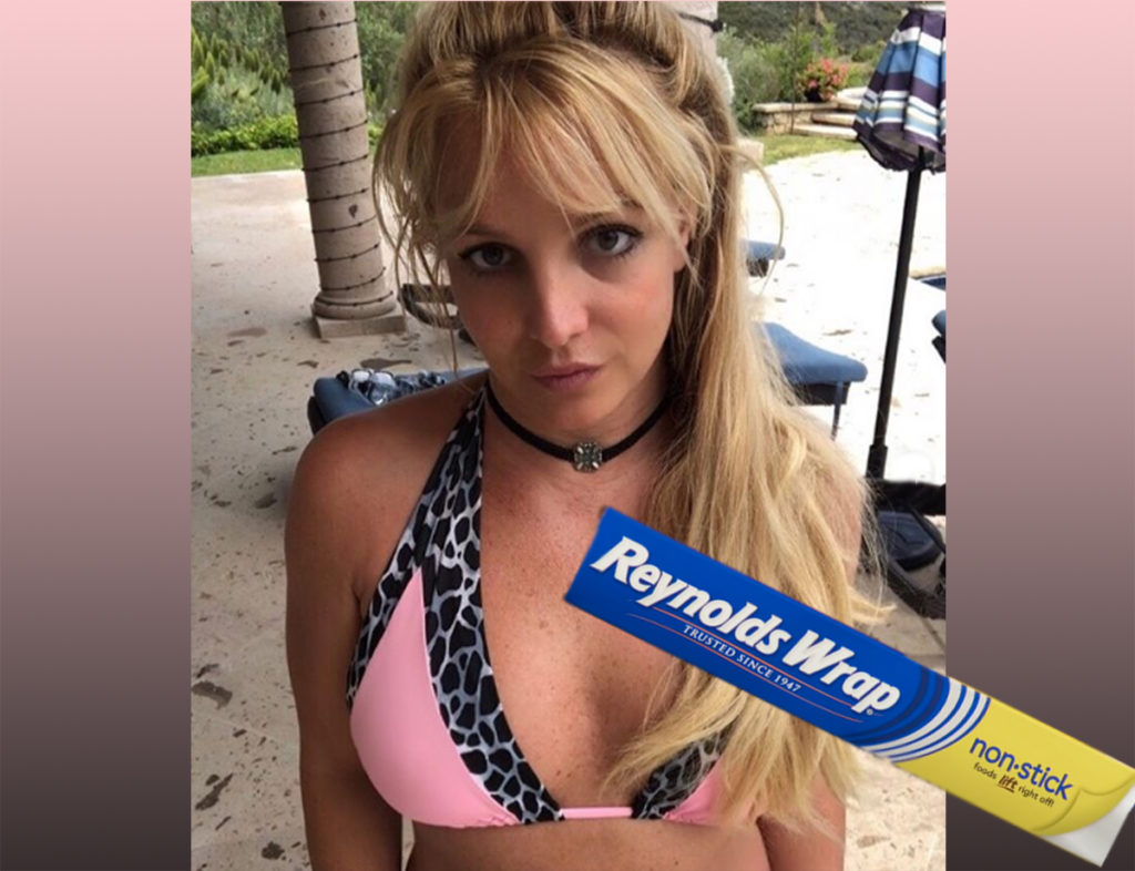 Britney Spears aluminum foil spa treatment