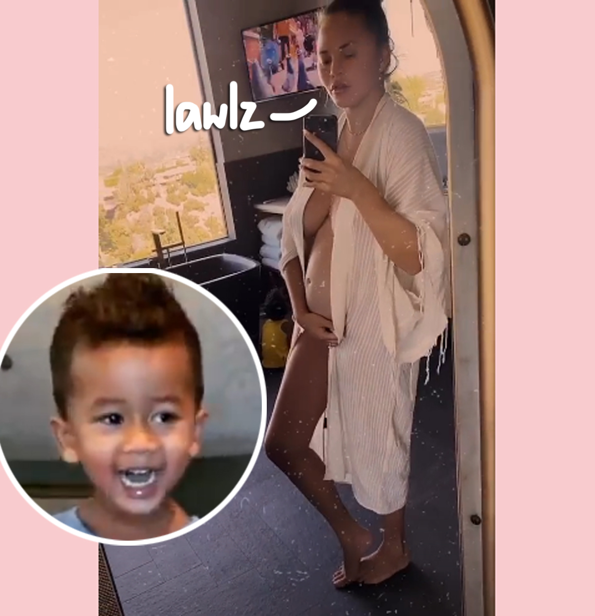 Chrissy Teigen Shows Off How Fast Her Baby Bump Is Growing Perez Hilton