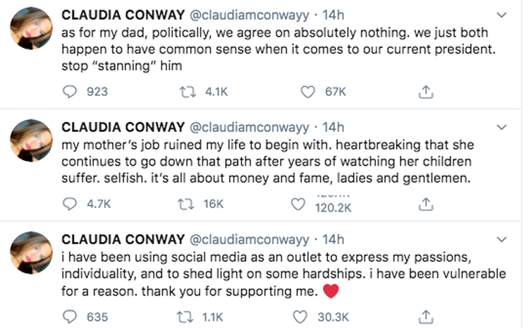 Claudia Conway wants to be emancipated from her Trump-loving parents, sooner rather than later!