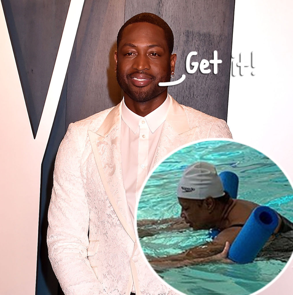 dwyane Wade's mom learns how to swim