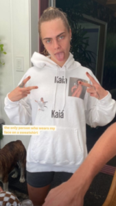 kaia gerber wishes cara delevingne happy birthday