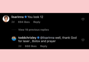 lisa rinna todd chrisley comment