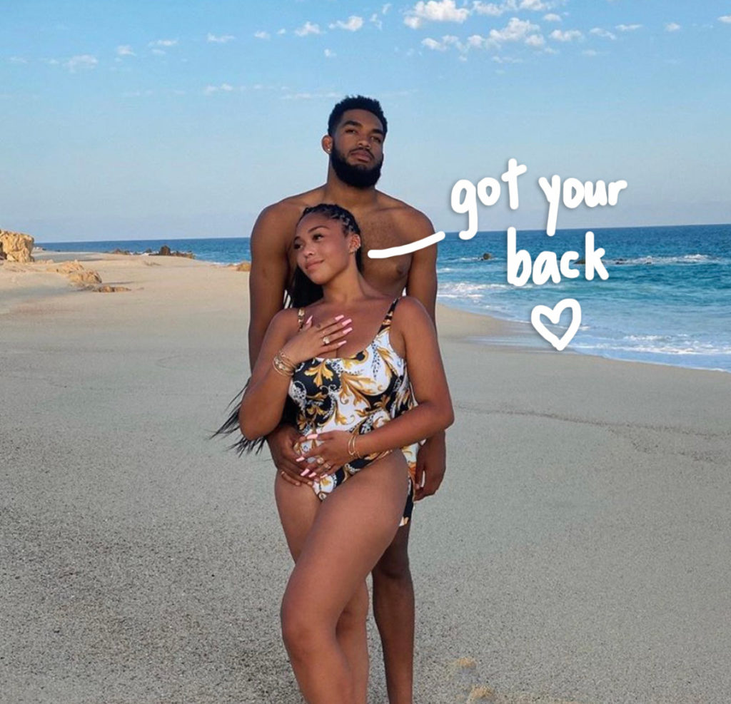 Jordyn Woods opens up about how she and new boyfriend Karl-Anthony Towns connected.