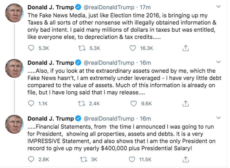 Donald Trump apparently didn't pay taxes in 10 of the last 15 years!