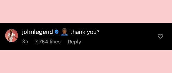 john legend anniversary comment