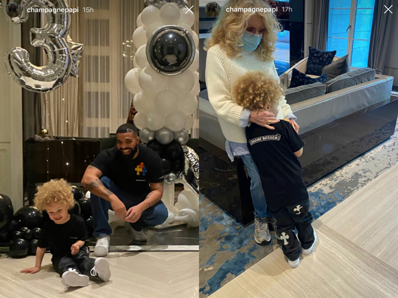 Drake shares scenes from his son Adonis' 3rd birthday celebration.