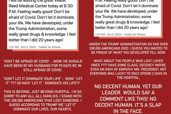 Amanda Kloots responds to Donald Trump's tweet about COVID-19.