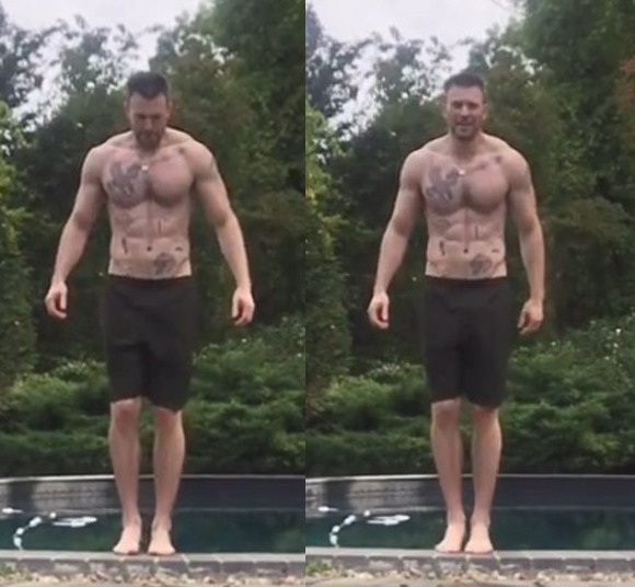 Chris Evans Has Fans Drooling Over Tattoos Abs In New Vid Celebritytalker Com