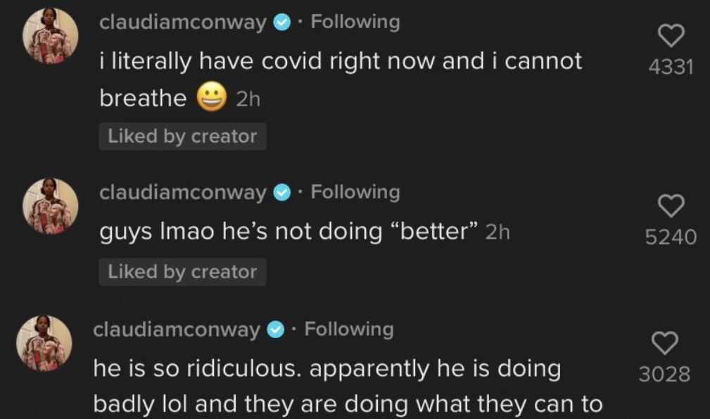 Claudia Conway exposing donald trump's health