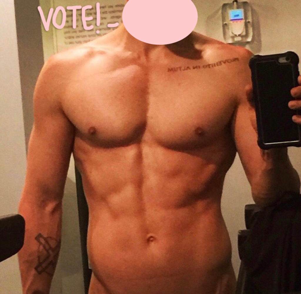 Guess The Celeb urging people to vote with his naked body!