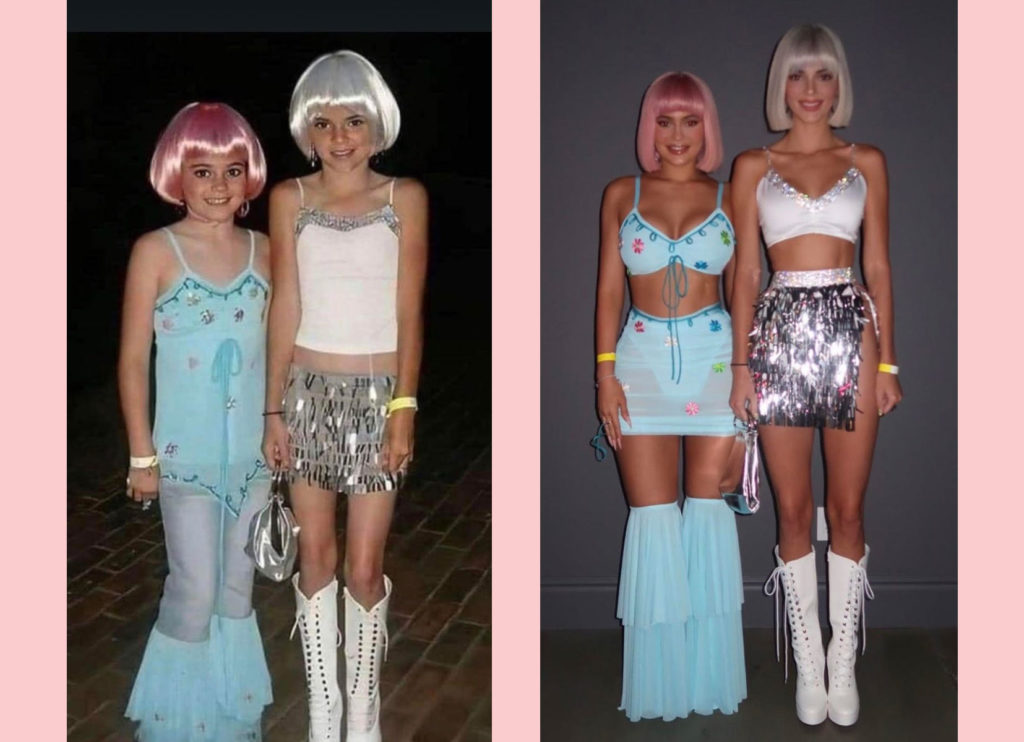 kendall and kylie jenner recreate childhood outfits halloween 2020