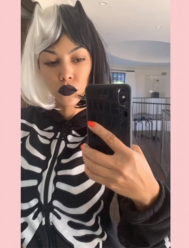 Kourtney Kardashian skeleton costume halloween 2020