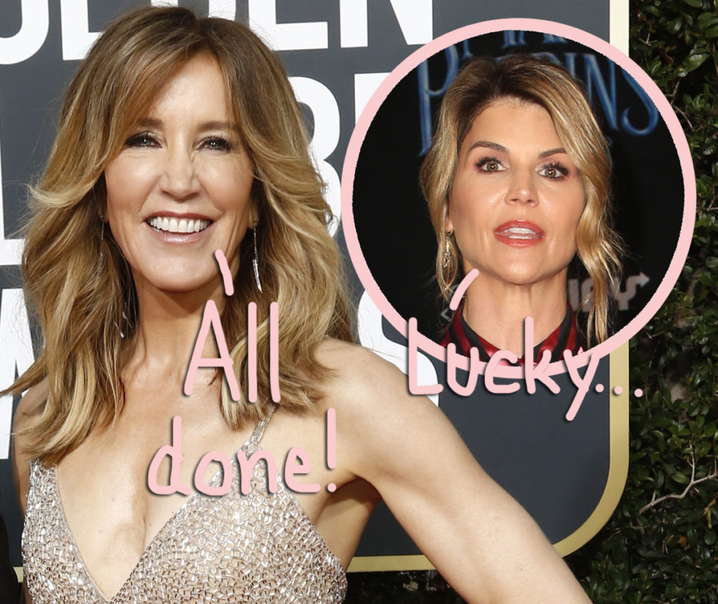 Felicity Huffman is all the way done with her college admissions scandal punishments!