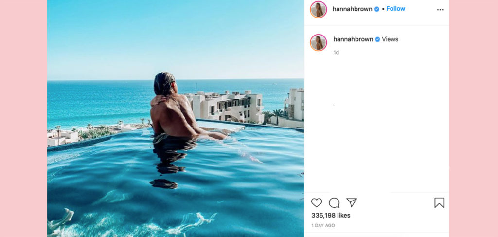 Hannah Brown's naked vacation picture is... 