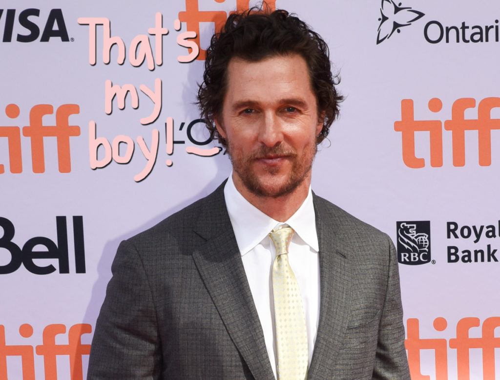 matthew mcconaughey's son is his mini me in rare photo