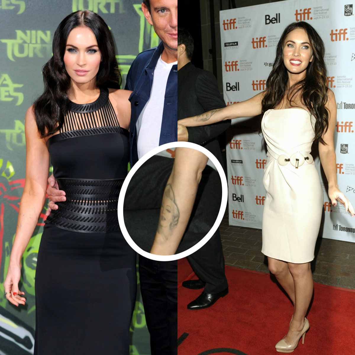 Megan Fox Marilyn Monroe tattoo covered up