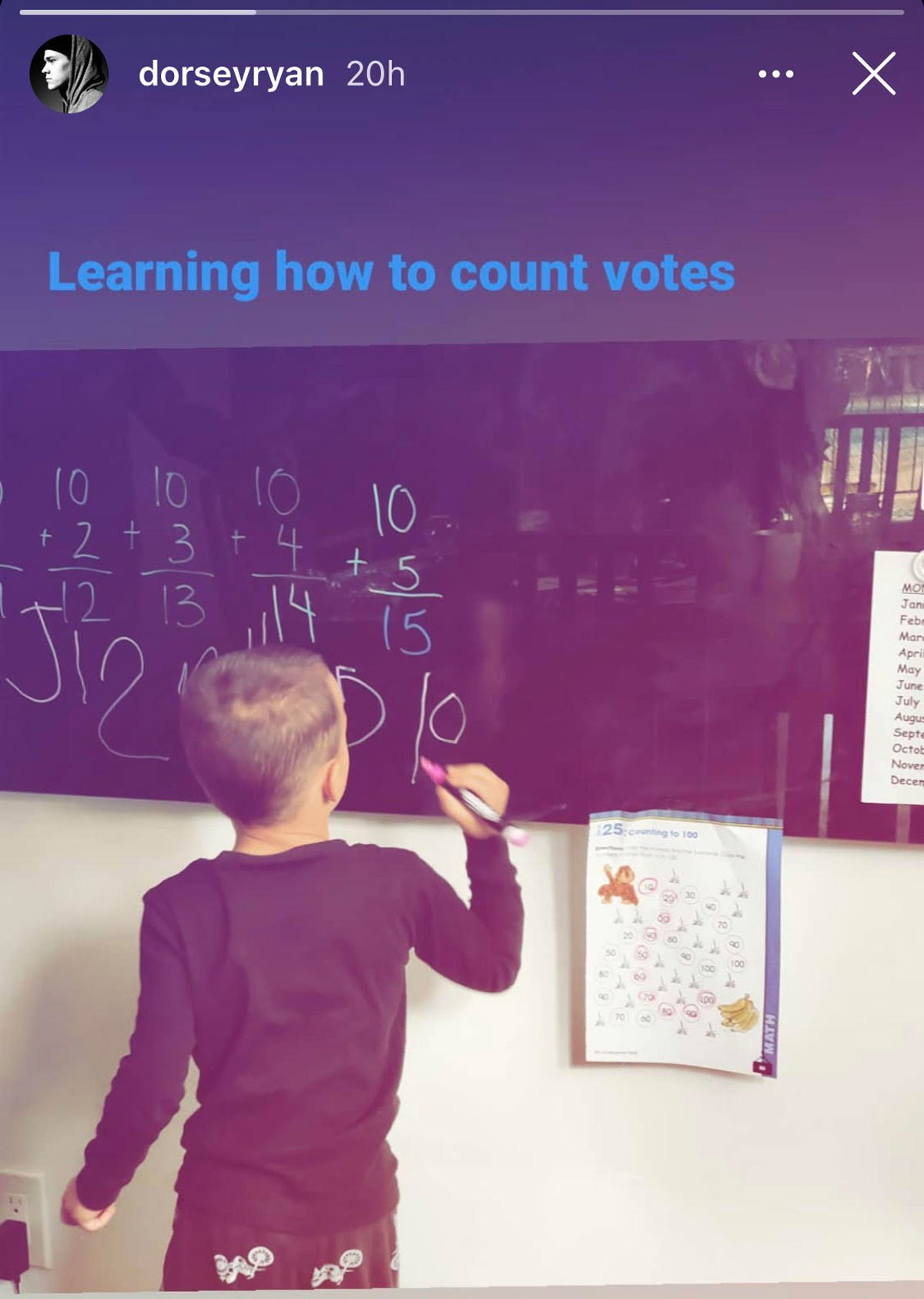 Naya Rivera and Ryan Dorsey's son Josey learning math