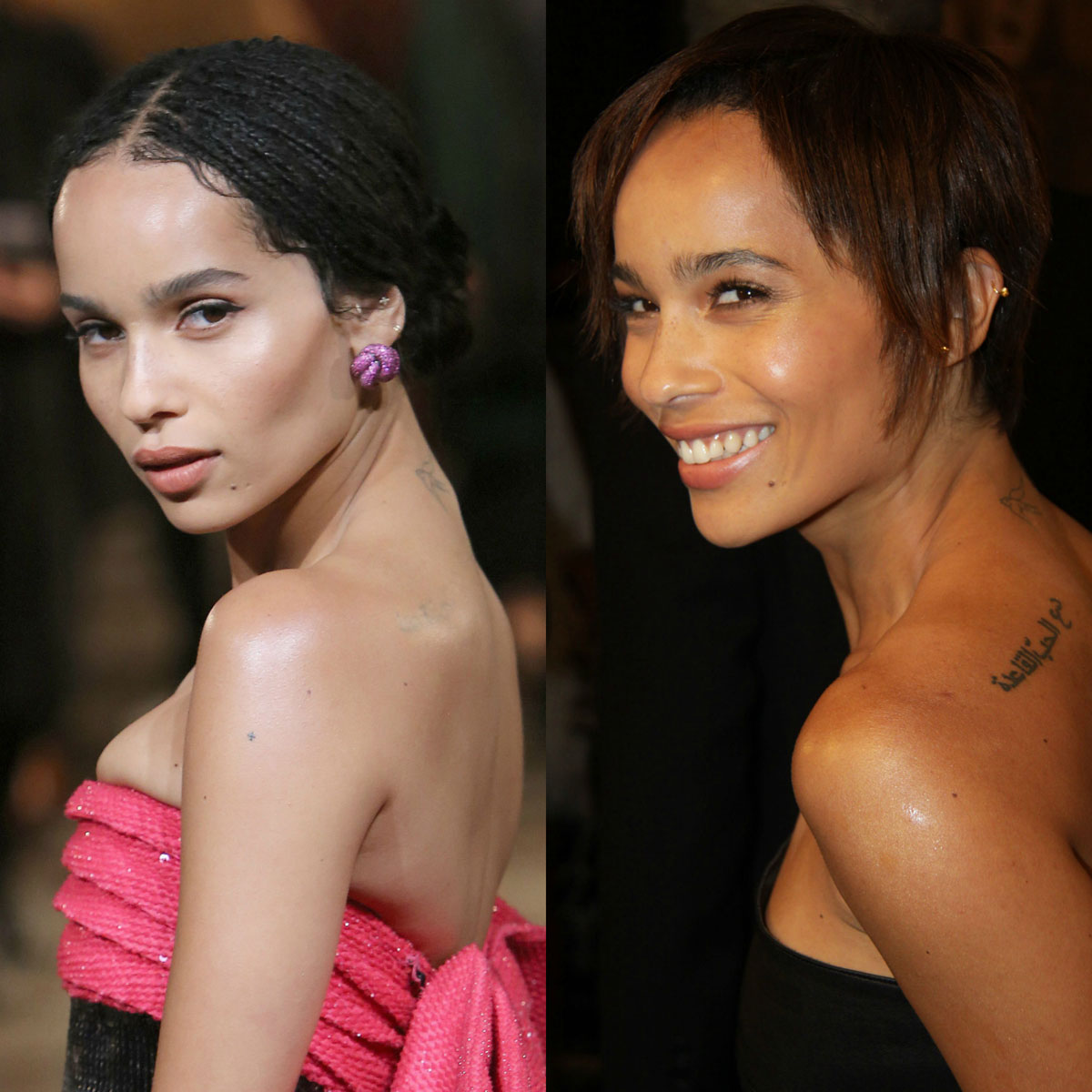 Zoe Kravitz removed her arabic tattoo