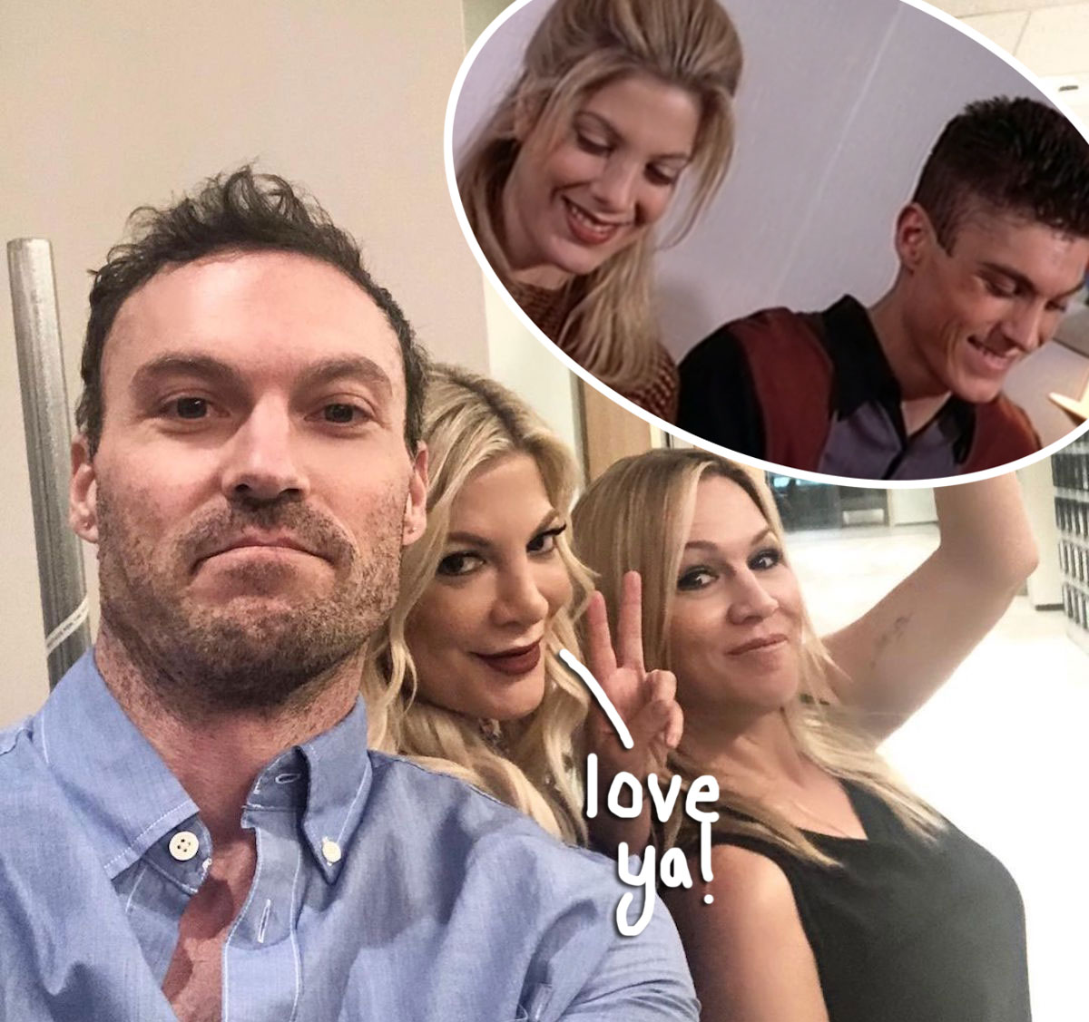 Tori Spelling Defends Brian Austin Green After Exes Shaded The S T Out Of Him Perez Hilton