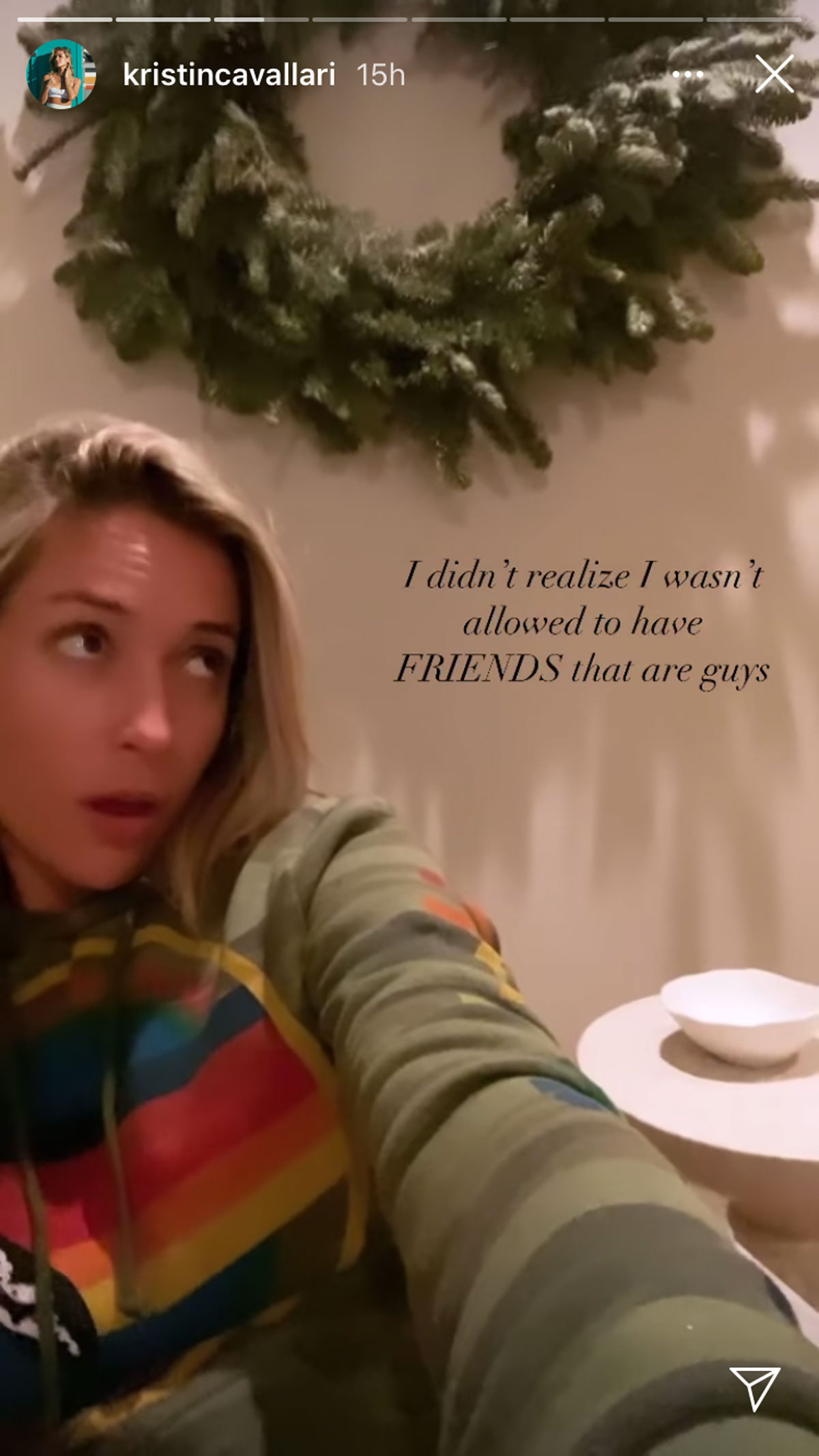 Kristin Cavallari walks back those Austen Kroll dating rumors in one IG post...