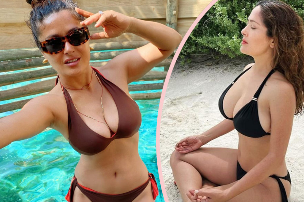 54 Year Old Salma Hayek Is BLOWING OUR MINDS With Her Bikini