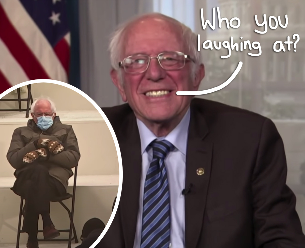 Bernie Sanders Finally Reacts To Those Viral Inauguration Memes Perez Hilton 