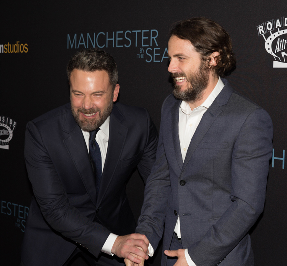 ben and casey affleck at manchester by the sea premiere