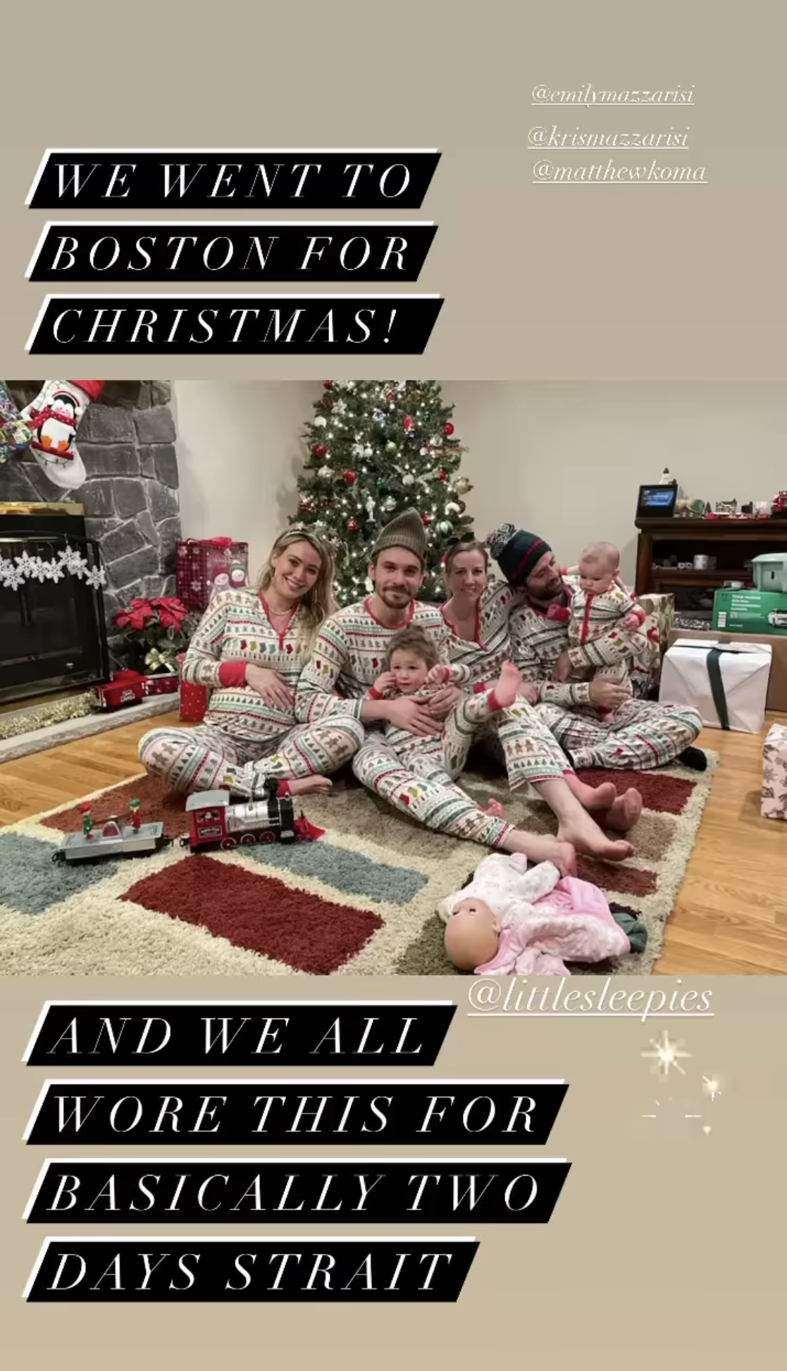 Hilary Duff & Her Family On Christmas Day 