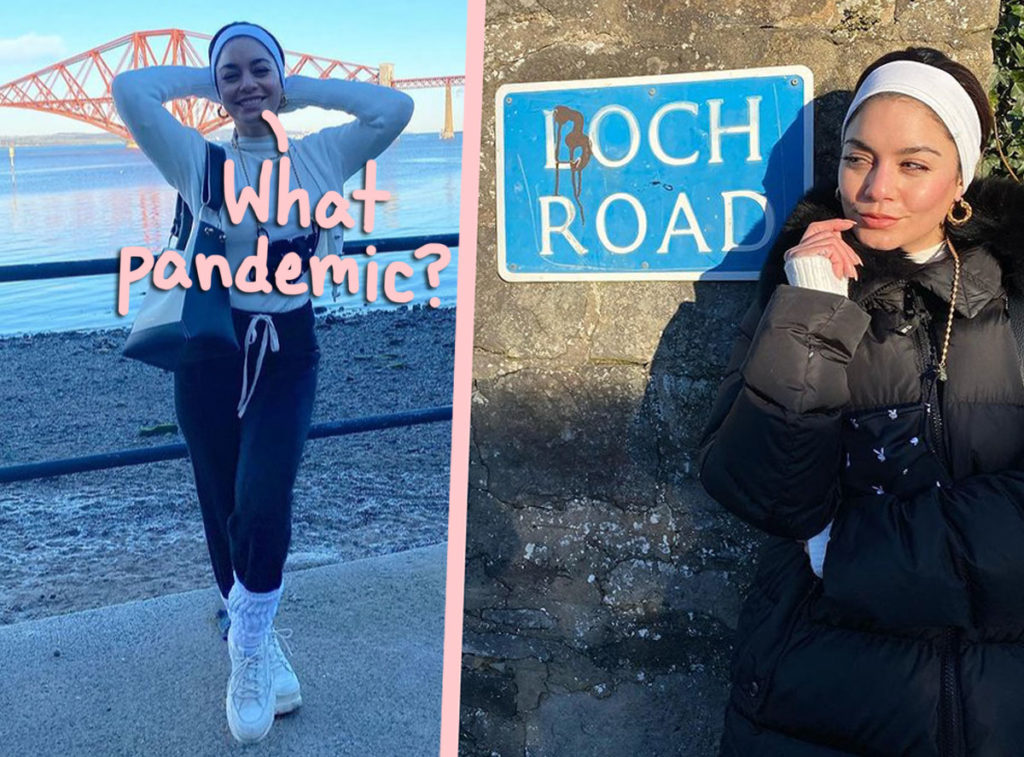 Vanessa Hudgens is taking heat for her pandemic-related travel in Scotland!