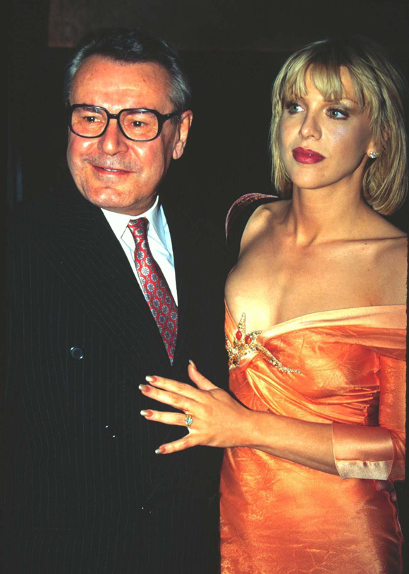 Courtney Love with Milos Forman