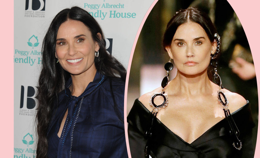 Demi Moore Fendi Paris Runway Look Unrecognizable Naomi Campbell