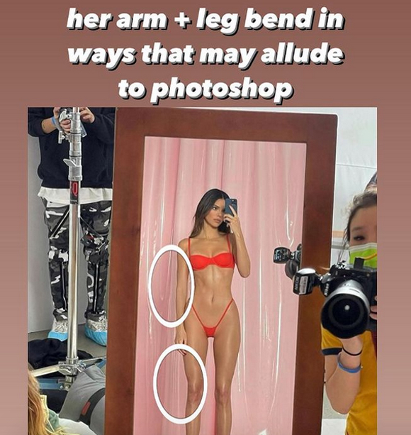 Kendall Jenner photoshop Problematic Fame Instagram