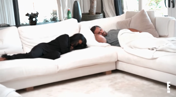 Kourtney and Scott on the couch KUWTK