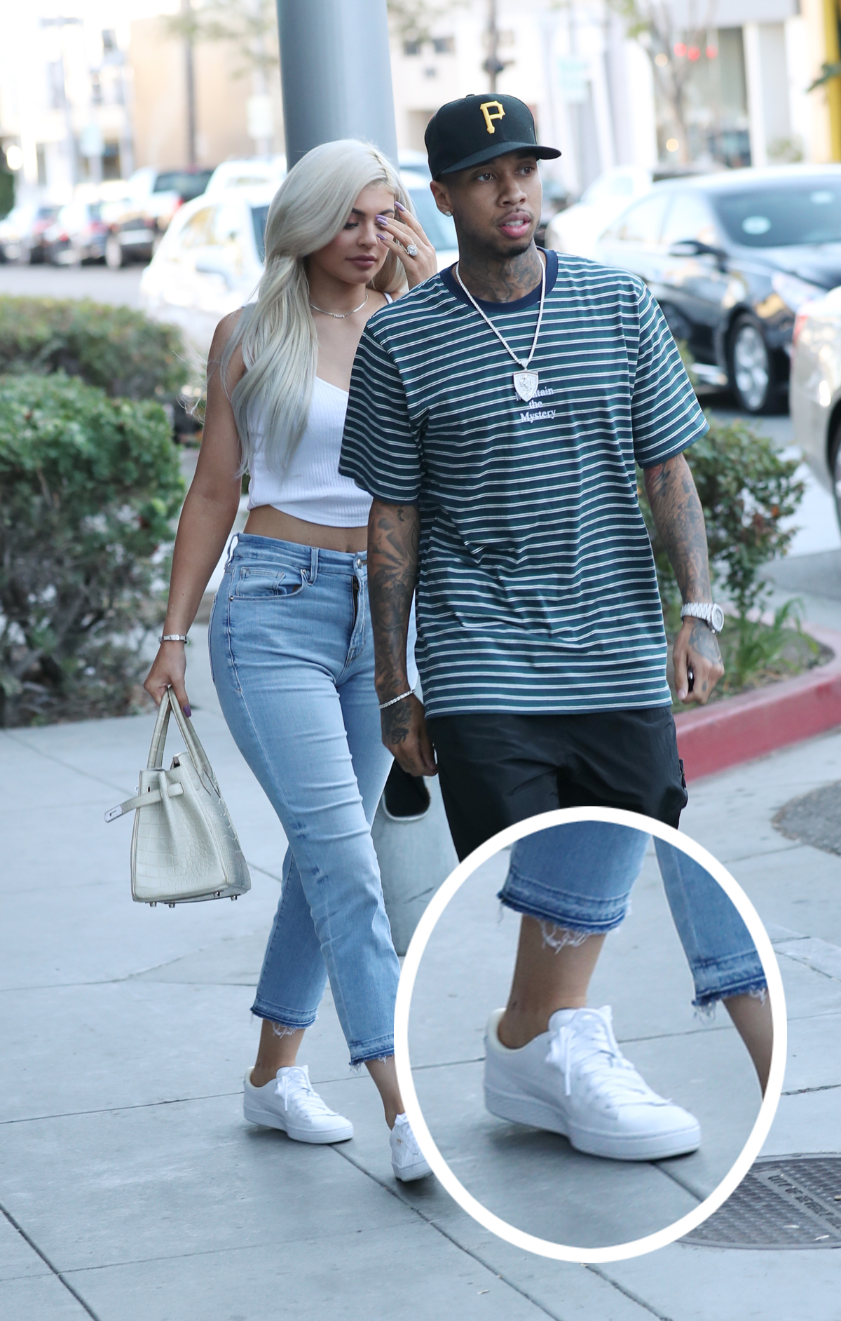 Kylie Jenner shows off covered up Tyga tattoo after denying romance rumours