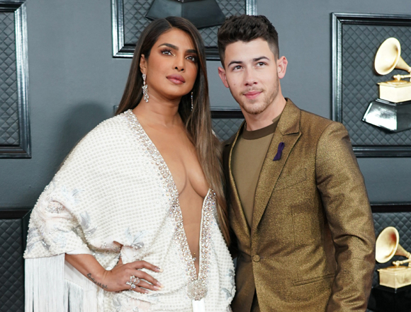 Priyanka Chopra and Nick Jonas at the 2020 Grammys