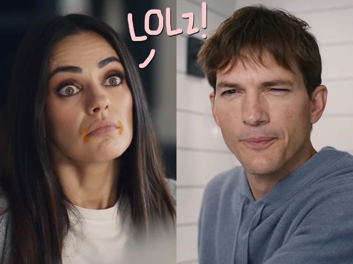 Mila Kunis Porn - Mila Kunis And Ashton Kutcher Star In CRINGEY Cheetos Super Bowl  Commercial! - Perez Hilton