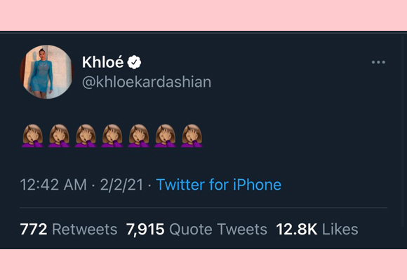 khloe kardashian black emoji screenshot