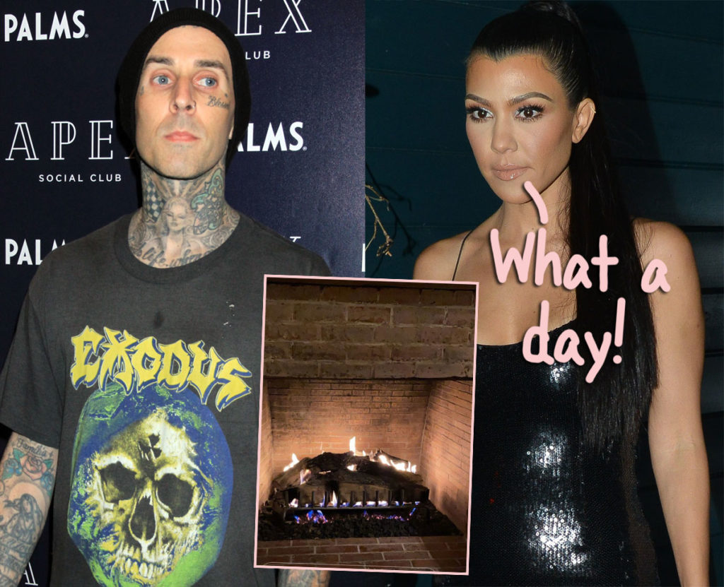 Heres How Kourtney Kardashian And Travis Barker Celebrated Valentines Day Together Perez Hilton 3716