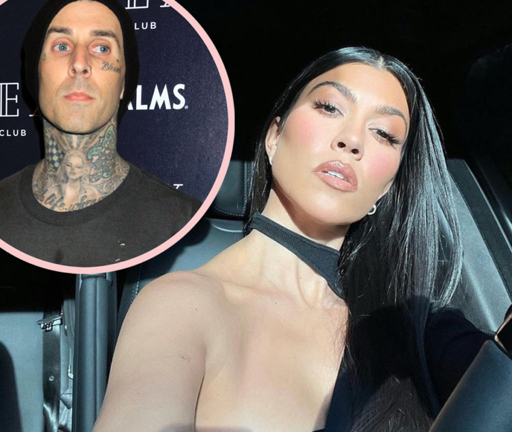 Kourtney Kardashian Looks Totally Smitten As She Spends Time With BF Travis Barker In The Studio!