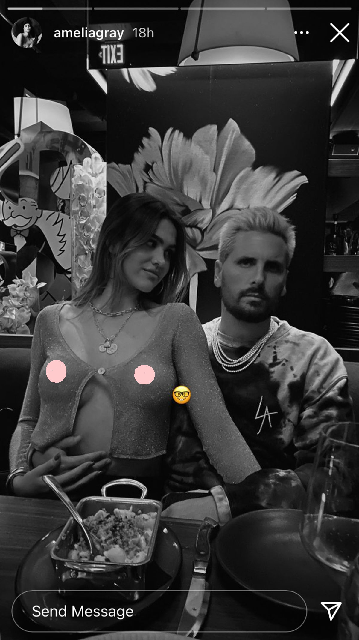 Amelia Hamlin shows off her 'dream man,' Scott Disick, during a dinner date!